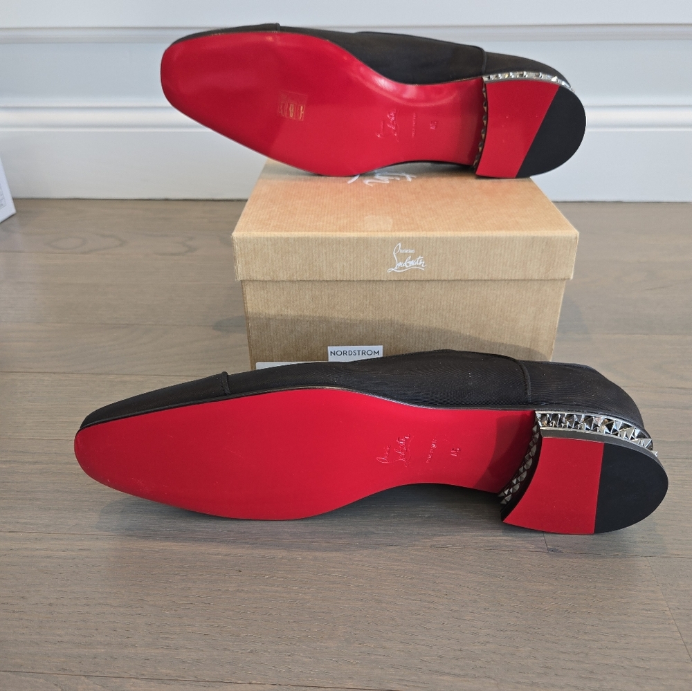 $1145 Christian Louboutin GREGGYROCKS Spiked Heel Oxford Loafers EU 45 US 12 NIB - Picture 10 of 11